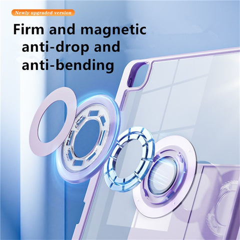 Tablet Case For iPad Air 13 (2026) / (2025) / (2024) / iPad Pro 12.9 (2022) / (2021) / (2020) / (2018) , Stand Magnetic Detachable Cover with Auto Sleep Wake