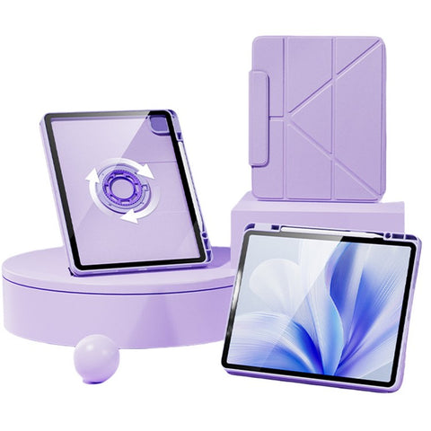 Tablet Case For iPad Air 13 (2026) / (2025) / (2024) / iPad Pro 12.9 (2022) / (2021) / (2020) / (2018) , Stand Magnetic Detachable Cover with Auto Sleep Wake