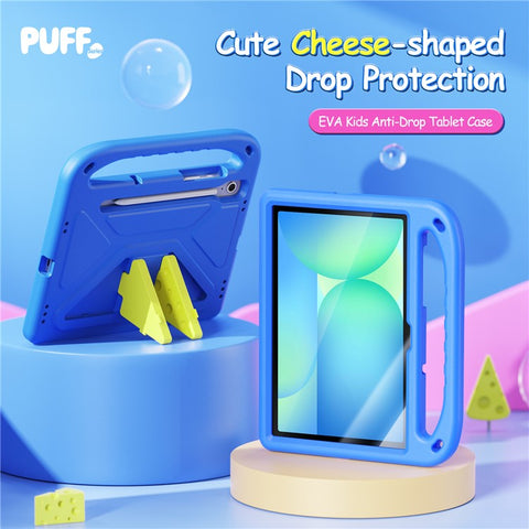 DUX DUCIS Puff Series Tablet Case For Samsung Galaxy Tab S10 Lite / S10 FE / S9 / S9 FE / S8 / S7 , Kickstand EVA Kids Shockproof Cover