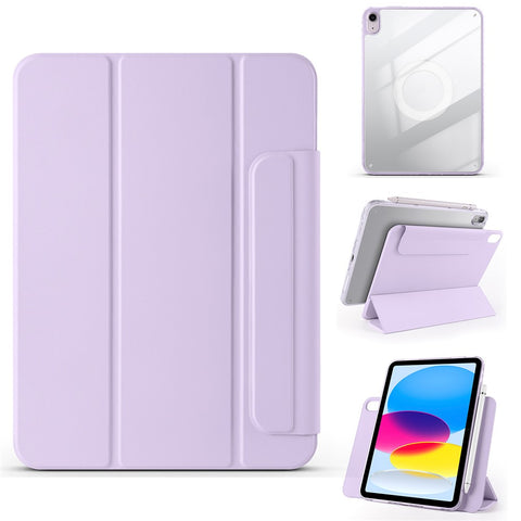 For iPad (2025)  /  10.9 (2022) Case Folding Stand Magnetic Leather Tablet Cover