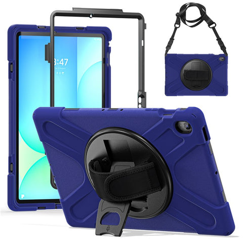 For Samsung Galaxy Tab S10 FE+ SM-X620  /  SM-X626B Kickstand Case TPU PC Silicone Tablet Cover with Shoulder Strap