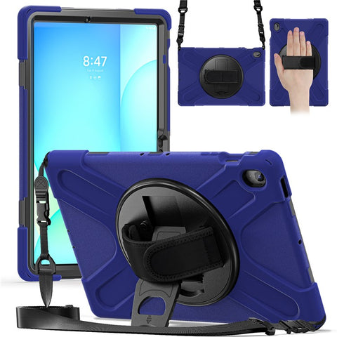 For Samsung Galaxy Tab S10 FE+ SM-X620  /  SM-X626B Kickstand Case TPU PC Silicone Tablet Cover with Shoulder Strap