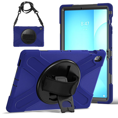For Samsung Galaxy Tab S10 FE+ SM-X620  /  SM-X626B Kickstand Case TPU PC Silicone Tablet Cover with Shoulder Strap