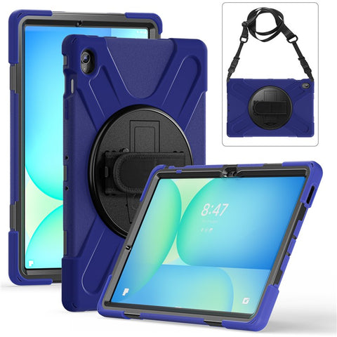 For Samsung Galaxy Tab S10 FE+ SM-X620  /  SM-X626B Kickstand Case TPU PC Silicone Tablet Cover with Shoulder Strap