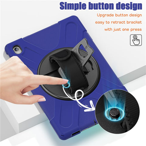 For Samsung Galaxy Tab S10 FE+ SM-X620  /  SM-X626B Kickstand Case TPU PC Silicone Tablet Cover with Shoulder Strap