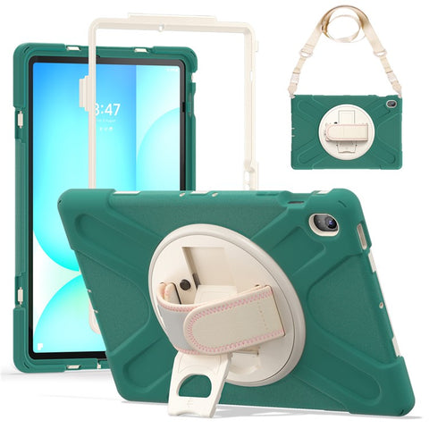 For Samsung Galaxy Tab S10 FE+ SM-X620  /  SM-X626B Kickstand Case TPU PC Silicone Tablet Cover with Shoulder Strap