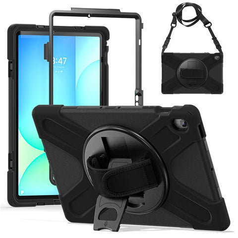 For Samsung Galaxy Tab S10 FE+ SM-X620  /  SM-X626B Kickstand Case TPU PC Silicone Tablet Cover with Shoulder Strap