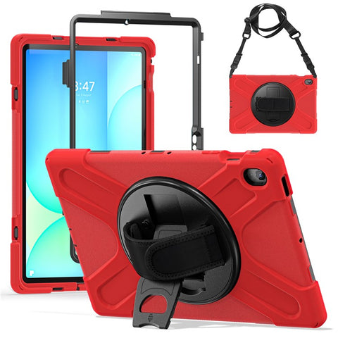 For Samsung Galaxy Tab S10 FE+ SM-X620  /  SM-X626B Kickstand Case TPU PC Silicone Tablet Cover with Shoulder Strap