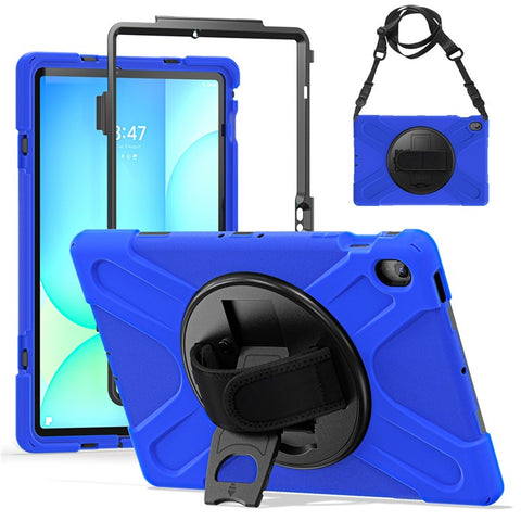 For Samsung Galaxy Tab S10 FE+ SM-X620  /  SM-X626B Kickstand Case TPU PC Silicone Tablet Cover with Shoulder Strap