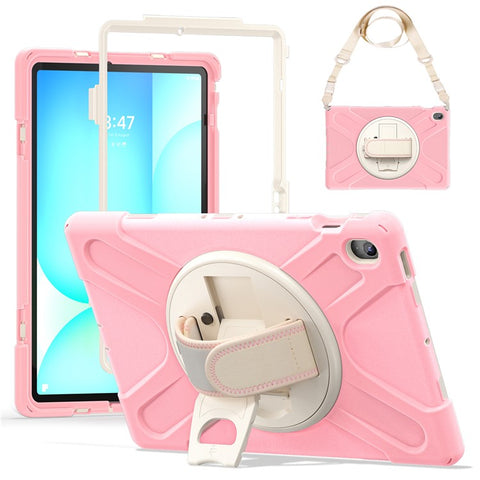 For Samsung Galaxy Tab S10 FE+ SM-X620  /  SM-X626B Kickstand Case TPU PC Silicone Tablet Cover with Shoulder Strap