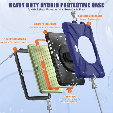 For Samsung Galaxy Tab Active5 Pro X350 / X356B / Active Pro T540 / T545 / T547 / Active4 Pro T630 / T636 Case Kickstand PC+Silicone Tablet Cover