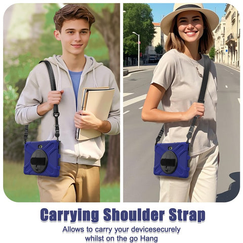For Samsung Galaxy Tab Active5 Pro X350 / X356B / Active Pro T540 / T545 / T547 / Active4 Pro T630 / T636 Kickstand Case Cover with Shoulder Strap