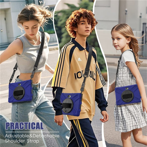 For Samsung Galaxy Tab Active5 Pro X350 / X356B / Active Pro T540 / T545 / T547 / Active4 Pro T630 / T636 Kickstand Case Cover with Shoulder Strap