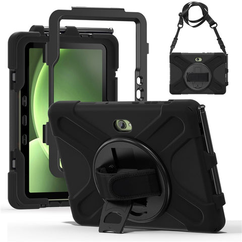 For Samsung Galaxy Tab Active5 Pro X350 / X356B / Active Pro T540 / T545 / T547 / Active4 Pro T630 / T636 Kickstand Case Cover with Shoulder Strap