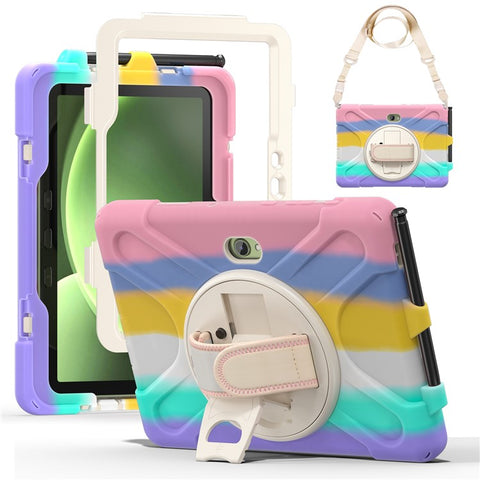 For Samsung Galaxy Tab Active5 Pro X350 / X356B / Active Pro T540 / T545 / T547 / Active4 Pro T630 / T636 Kickstand Case Cover with Shoulder Strap