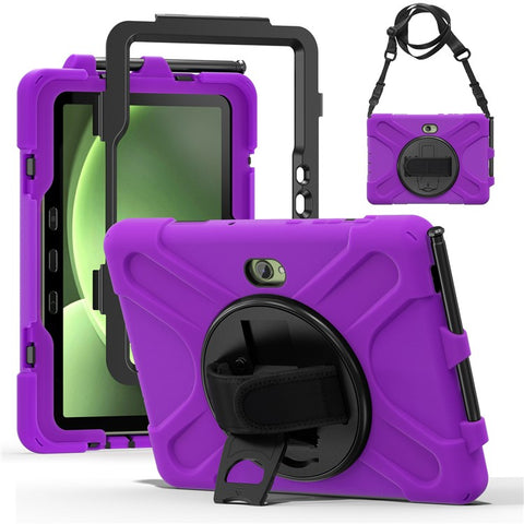 For Samsung Galaxy Tab Active5 Pro X350 / X356B / Active Pro T540 / T545 / T547 / Active4 Pro T630 / T636 Kickstand Case Cover with Shoulder Strap