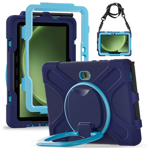 For Samsung Galaxy Tab Active5 Pro X350 / X356B / Active Pro T540 / T545 / T547 / Active4 Pro Case with Shoulder Strap TPU + PC + Silicone Kickstand