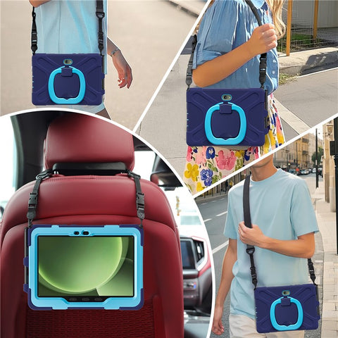 For Samsung Galaxy Tab Active5 Pro X350 / X356B / Active Pro T540 / T545 / T547 / Active4 Pro Case with Shoulder Strap TPU + PC + Silicone Kickstand