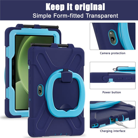 For Samsung Galaxy Tab Active5 Pro X350 / X356B / Active Pro T540 / T545 / T547 / Active4 Pro Case with Shoulder Strap TPU + PC + Silicone Kickstand