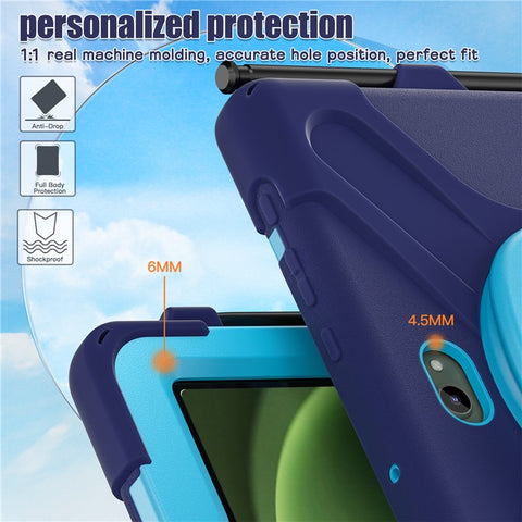 For Samsung Galaxy Tab Active5 Pro X350 / X356B / Active Pro T540 / T545 / T547 / Active4 Pro Case with Shoulder Strap TPU + PC + Silicone Kickstand