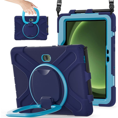 For Samsung Galaxy Tab Active5 Pro X350 / X356B / Active Pro T540 / T545 / T547 / Active4 Pro Case with Shoulder Strap TPU + PC + Silicone Kickstand
