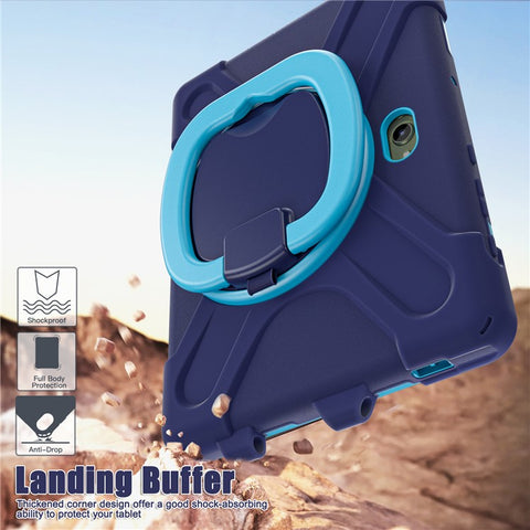 For Samsung Galaxy Tab Active5 Pro X350 / X356B / Active Pro T540 / T545 / T547 / Active4 Pro Case with Shoulder Strap TPU + PC + Silicone Kickstand