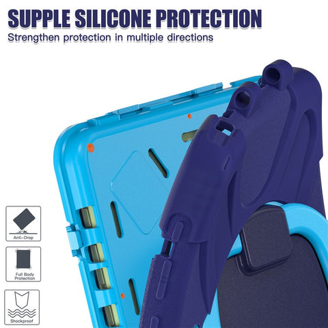 For Samsung Galaxy Tab Active5 Pro X350 / X356B / Active Pro T540 / T545 / T547 / Active4 Pro Case with Shoulder Strap TPU + PC + Silicone Kickstand