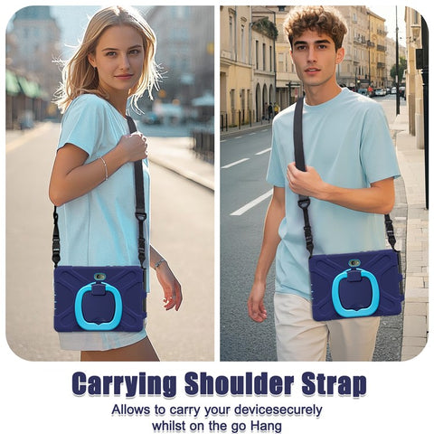 For Samsung Galaxy Tab Active5 Pro X350 / X356B / Active Pro T540 / T545 / T547 / Active4 Pro Case with Shoulder Strap TPU + PC + Silicone Kickstand