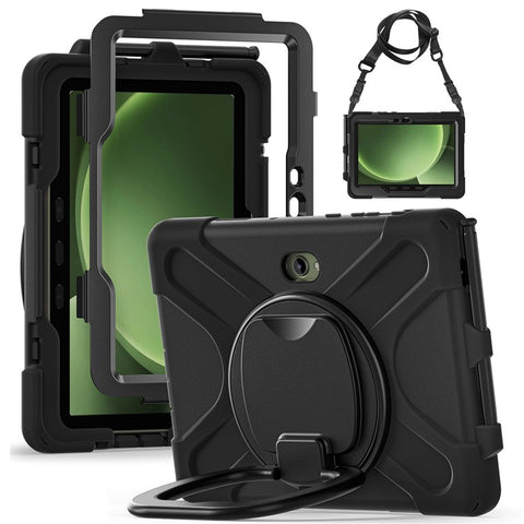 For Samsung Galaxy Tab Active5 Pro X350 / X356B / Active Pro T540 / T545 / T547 / Active4 Pro Case with Shoulder Strap TPU + PC + Silicone Kickstand