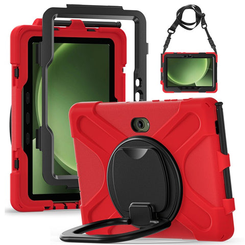 For Samsung Galaxy Tab Active5 Pro X350 / X356B / Active Pro T540 / T545 / T547 / Active4 Pro Case with Shoulder Strap TPU + PC + Silicone Kickstand