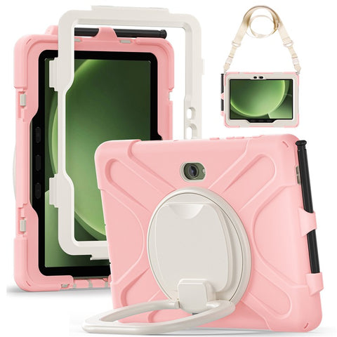 For Samsung Galaxy Tab Active5 Pro X350 / X356B / Active Pro T540 / T545 / T547 / Active4 Pro Case with Shoulder Strap TPU + PC + Silicone Kickstand