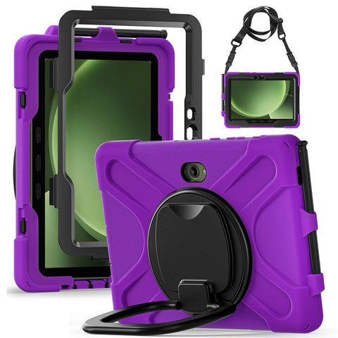 For Samsung Galaxy Tab Active5 Pro X350 / X356B / Active Pro T540 / T545 / T547 / Active4 Pro Case with Shoulder Strap TPU + PC + Silicone Kickstand
