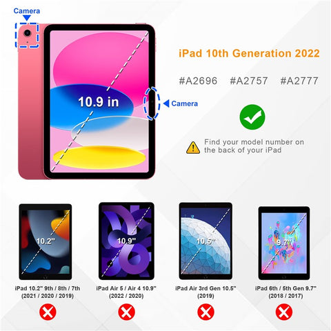 For iPad (2025)  /  10.9 (2022) Tablet Case Tri-Fold Stand Pattern Printing Clear Acrylic Leather Cover