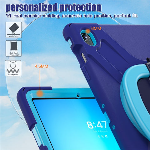 Tablet Case for Samsung Galaxy Tab S10 FE+ SM-X620 / SM-X626B TPU + PC + Silicone Cover Kickstand Handle Grip