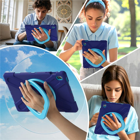 Tablet Case for Samsung Galaxy Tab S10 FE+ SM-X620 / SM-X626B TPU + PC + Silicone Cover Kickstand Handle Grip