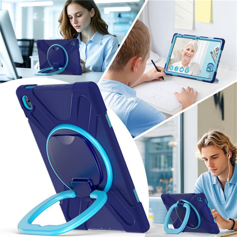 Tablet Case for Samsung Galaxy Tab S10 FE+ SM-X620 / SM-X626B TPU + PC + Silicone Cover Kickstand Handle Grip
