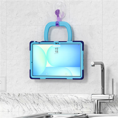 Tablet Case for Samsung Galaxy Tab S10 FE+ SM-X620 / SM-X626B TPU + PC + Silicone Cover Kickstand Handle Grip