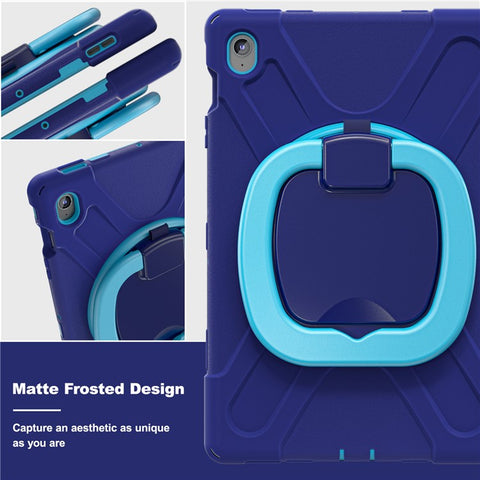 Tablet Case for Samsung Galaxy Tab S10 FE+ SM-X620 / SM-X626B TPU + PC + Silicone Cover Kickstand Handle Grip
