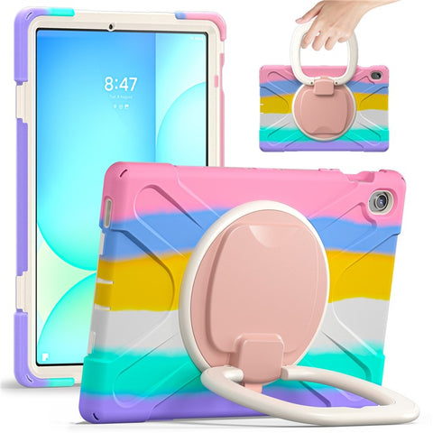 Tablet Case for Samsung Galaxy Tab S10 FE+ SM-X620 / SM-X626B TPU + PC + Silicone Cover Kickstand Handle Grip