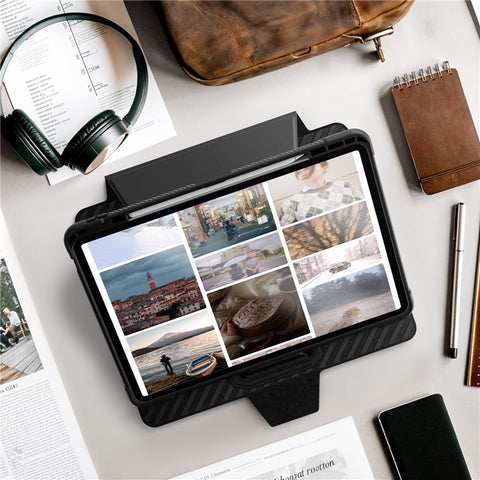 Tablet Case for iPad Air 13 (2026) / (2025) / (2024) / Pro 12.9 (2022) / (2021) / (2020) / (2018) Detachable PC + TPU + PU Leather Flip Cover