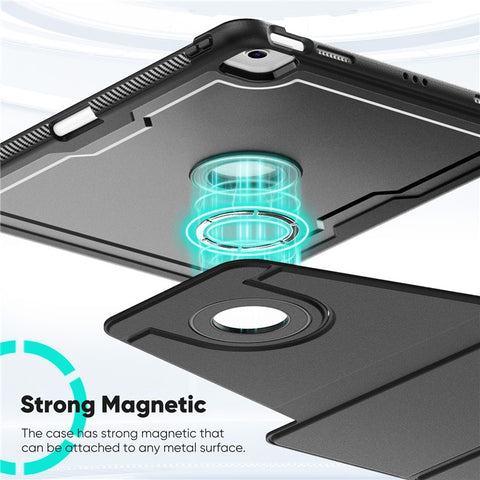 Tablet Case for iPad Air 13 (2026) / (2025) / (2024) / Pro 12.9 (2022) / (2021) / (2020) / (2018) Detachable PC + TPU + PU Leather Flip Cover
