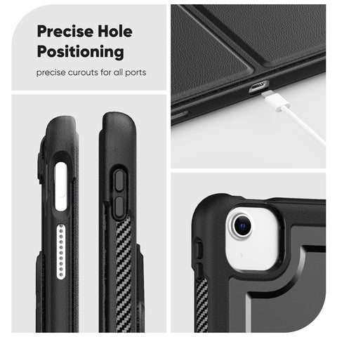 Tablet Case for iPad Air 13 (2026) / (2025) / (2024) / Pro 12.9 (2022) / (2021) / (2020) / (2018) Detachable PC + TPU + PU Leather Flip Cover