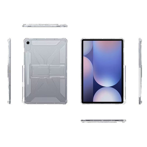 For Samsung Galaxy Tab S10 FE+ Clear Case Kickstand Shockproof TPU + PC Tablet Cover with Pen Slot
