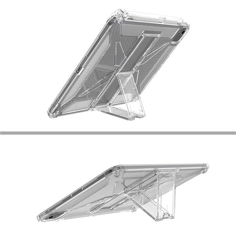 For iPad Air 13 (2026) / (2025) / (2024) Clear Case Kickstand Shockproof TPU + PC Tablet Cover with Pen Slot