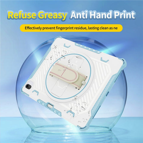 For iPad Air 13 (2026) / (2025) / (2024) Case Kickstand PC + TPU Shockproof Tablet Cover With Hand Strap / Pen Slot