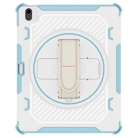 For iPad Air 13 (2026) / (2025) / (2024) Case Kickstand PC + TPU Shockproof Tablet Cover With Hand Strap / Pen Slot