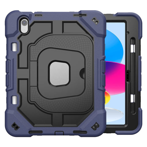 For iPad (2025) / 10.9 (2022) Case Kickstand Silicone + PC Shockproof Protective Tablet Cover