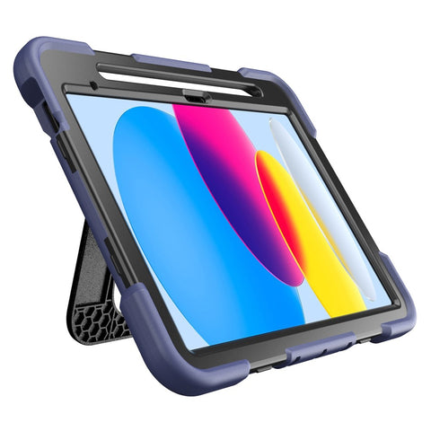 For iPad (2025) / 10.9 (2022) Case Kickstand Silicone + PC Shockproof Protective Tablet Cover