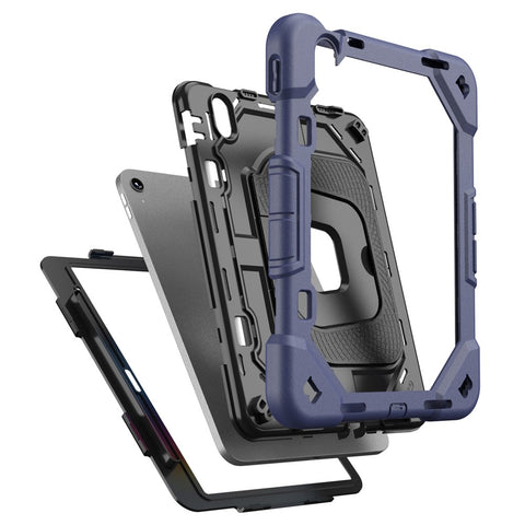 For iPad (2025) / 10.9 (2022) Case Kickstand Silicone + PC Shockproof Protective Tablet Cover