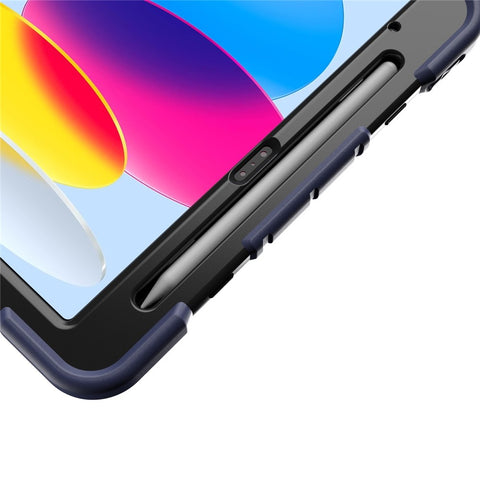 For iPad (2025) / 10.9 (2022) Case Kickstand Silicone + PC Shockproof Protective Tablet Cover